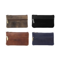 PIERRE CARDIN ZIP CLOSURE LEATHER COIN PURSE